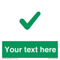 IV7141: Custom green background, green tick sign