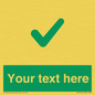 IV7141: Custom green background, green tick sign