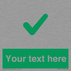 IV7141: Custom green background, green tick sign