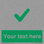IV7141: Custom green background, green tick sign