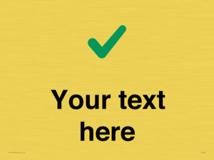 IV7142: Custom plain background, green tick sign