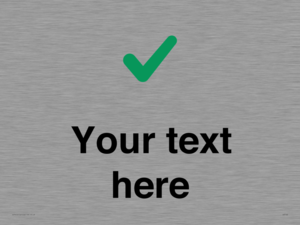 IV7142: Custom plain background, green tick sign
