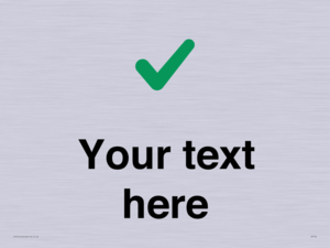 IV7142: Custom plain background, green tick sign