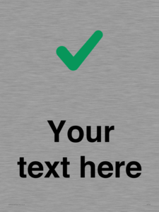IV7142: Custom plain background, green tick sign