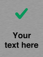 IV7142: Custom plain background, green tick sign