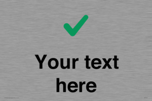 IV7142: Custom plain background, green tick sign