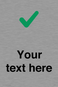 IV7142: Custom plain background, green tick sign