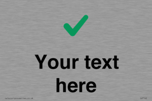 IV7142: Custom plain background, green tick sign