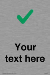 IV7142: Custom plain background, green tick sign