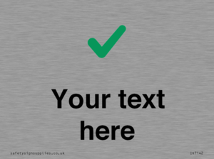 IV7142: Custom plain background, green tick sign