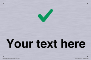 IV7142: Custom plain background, green tick sign
