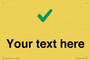 IV7142: Custom plain background, green tick sign