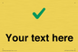 IV7142: Custom plain background, green tick sign