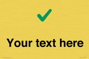 IV7142: Custom plain background, green tick sign