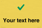 IV7142: Custom plain background, green tick sign