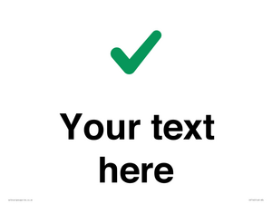 IV7142: Custom plain background, green tick sign