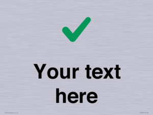 IV7142: Custom plain background, green tick sign