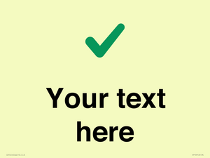 IV7142: Custom plain background, green tick sign