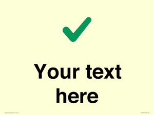 IV7142: Custom plain background, green tick sign