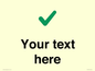 IV7142: Custom plain background, green tick sign