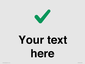 IV7142: Custom plain background, green tick sign