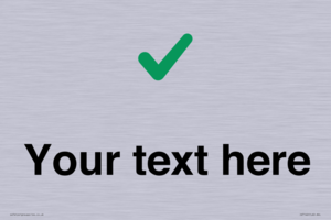 IV7142: Custom plain background, green tick sign