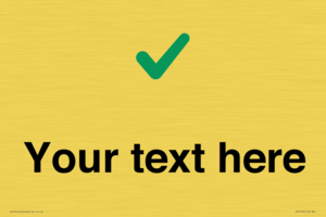IV7142: Custom plain background, green tick sign