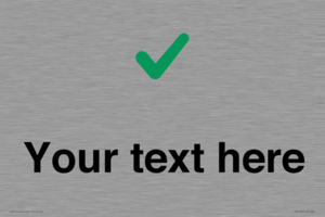 IV7142: Custom plain background, green tick sign