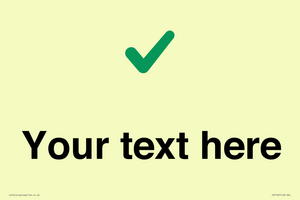 IV7142: Custom plain background, green tick sign