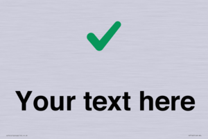 IV7142: Custom plain background, green tick sign