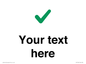 IV7142: Custom plain background, green tick sign