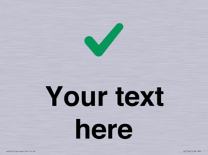 IV7142: Custom plain background, green tick sign