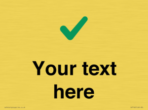 IV7142: Custom plain background, green tick sign