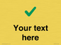 IV7142: Custom plain background, green tick sign