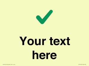 IV7142: Custom plain background, green tick sign