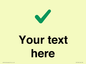 IV7142: Custom plain background, green tick sign