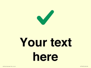 IV7142: Custom plain background, green tick sign