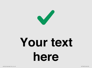 IV7142: Custom plain background, green tick sign
