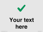 IV7142: Custom plain background, green tick sign