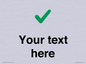 IV7142: Custom plain background, green tick sign