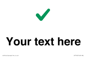 IV7142: Custom plain background, green tick sign