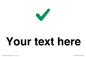 IV7142: Custom plain background, green tick sign