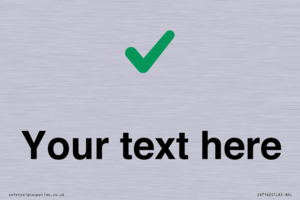 IV7142: Custom plain background, green tick sign