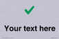 IV7142: Custom plain background, green tick sign