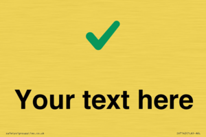 IV7142: Custom plain background, green tick sign