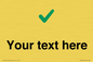 IV7142: Custom plain background, green tick sign