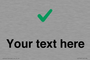IV7142: Custom plain background, green tick sign
