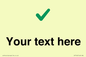 IV7142: Custom plain background, green tick sign