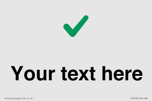 IV7142: Custom plain background, green tick sign