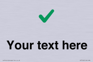 IV7142: Custom plain background, green tick sign